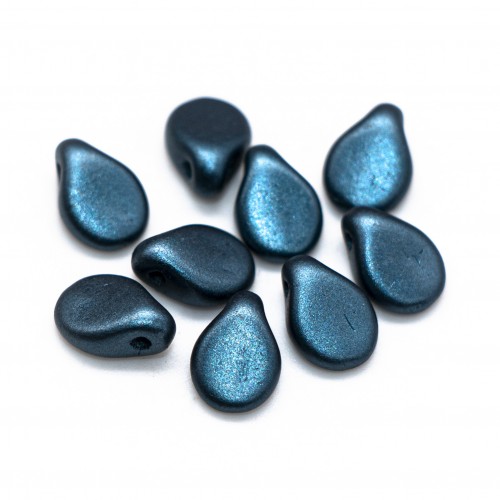 Бусины Preciosa, жемчужный, темно-синий (шт.)